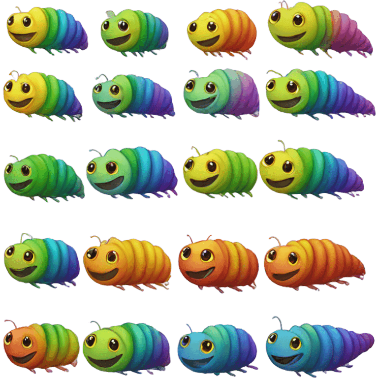 Rainbow Caterpillars emoji