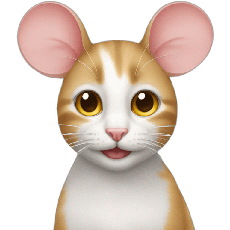 mouse on a cat emoji