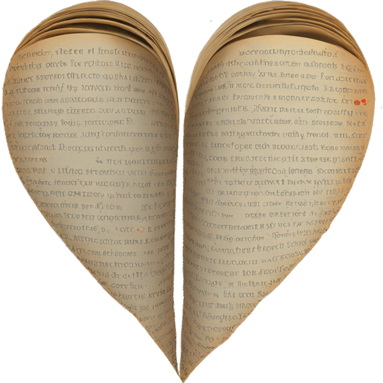 Book page heart  emoji