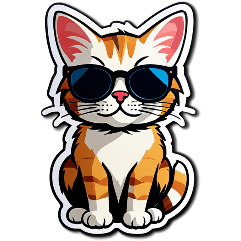 Cat with sunglasses emoji