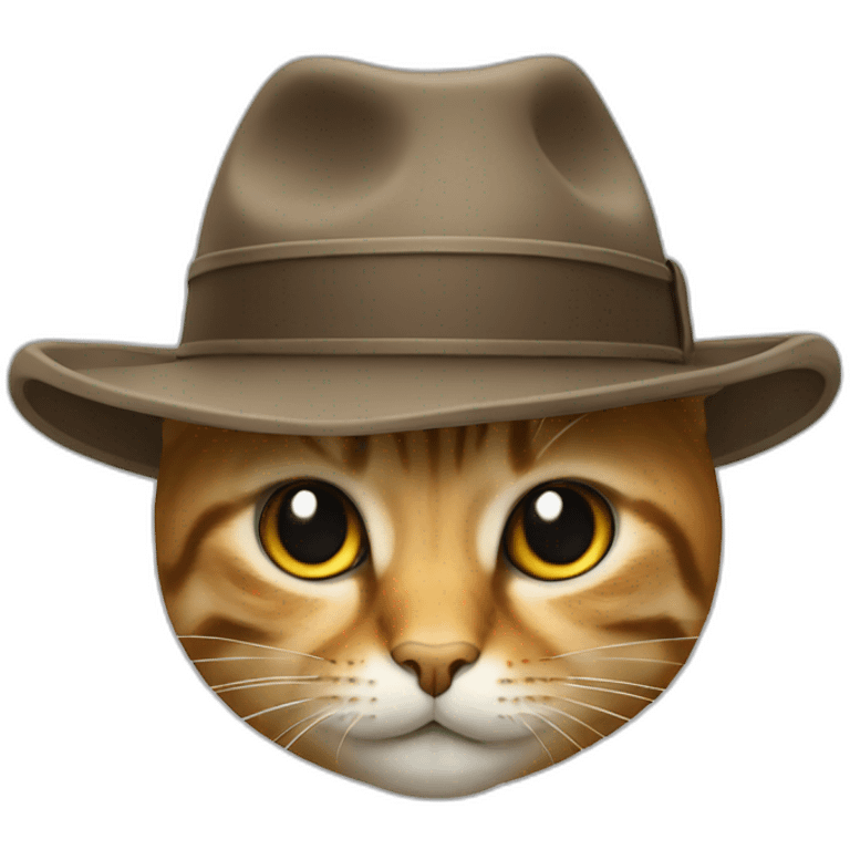 Un chat avec un chapeau emoji