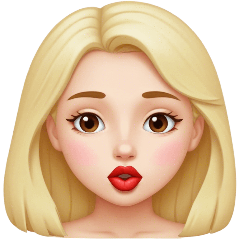 Girl kissing emoji