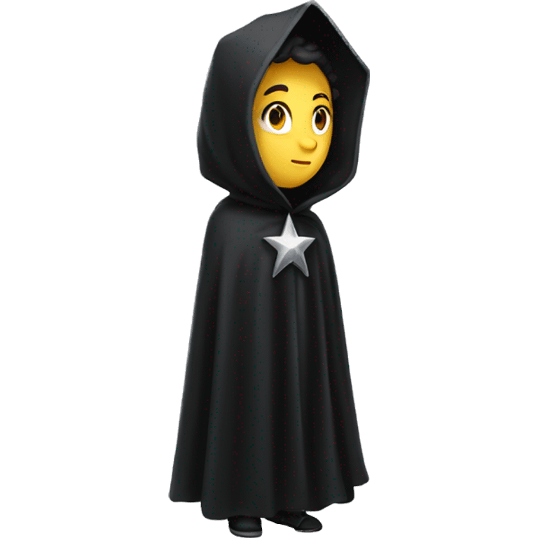 black starry cloak no person clothing silver stars emoji