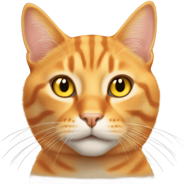 orange tabby cat with yellow eyes  emoji