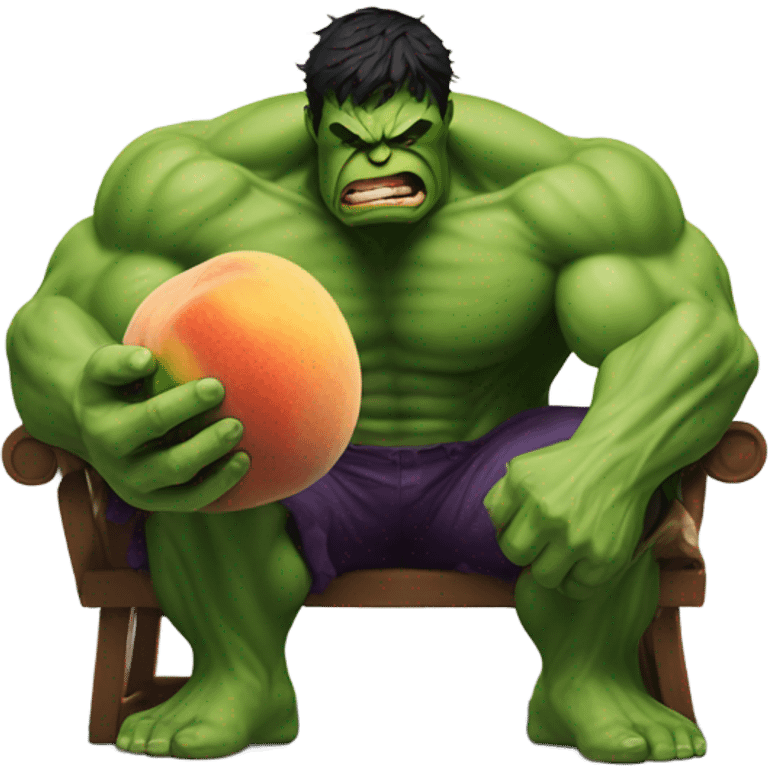 the hulk spanking a peach  emoji