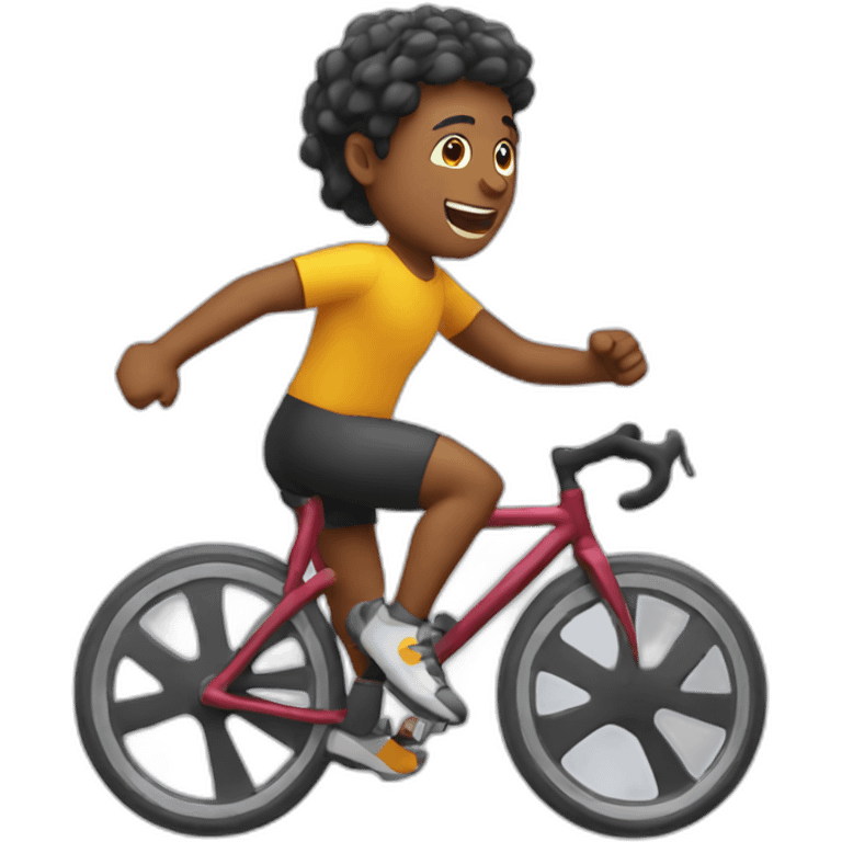 Running with cycle emoji