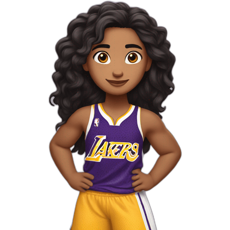 moana wearing lakers jerssey emoji