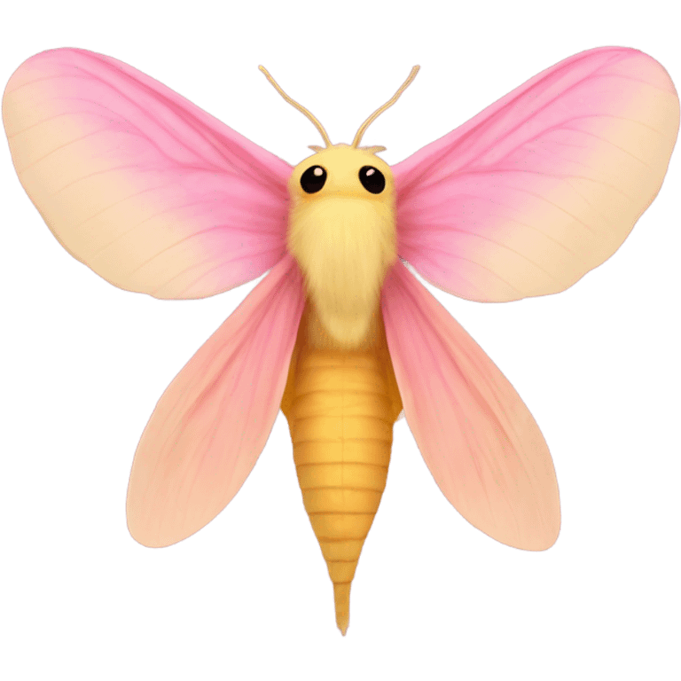 Rosy maple moth side profile emoji