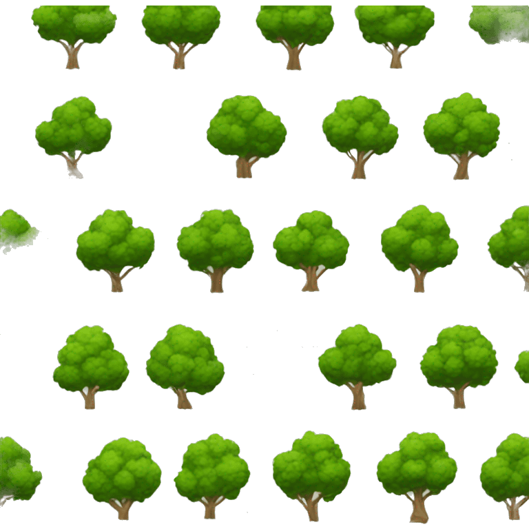 trees in groups of 2 and 3 in a  emoji