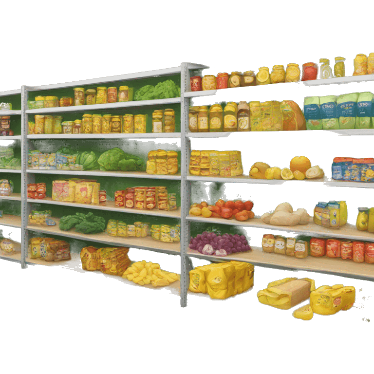 grocery store shelves with nothing on them emoji