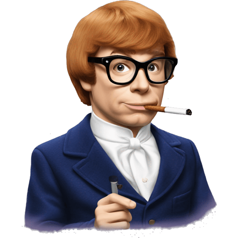 Austin Powers Smoking  emoji