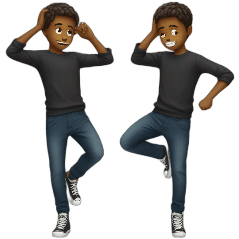 Boy do a dab emoji