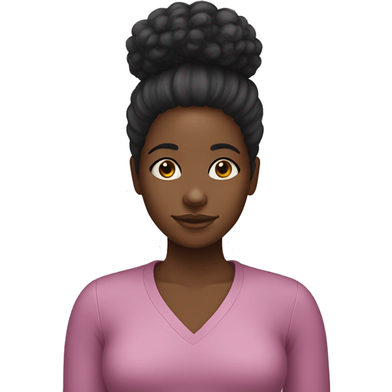 A black girl with afro hair who is taking care of herself  emoji