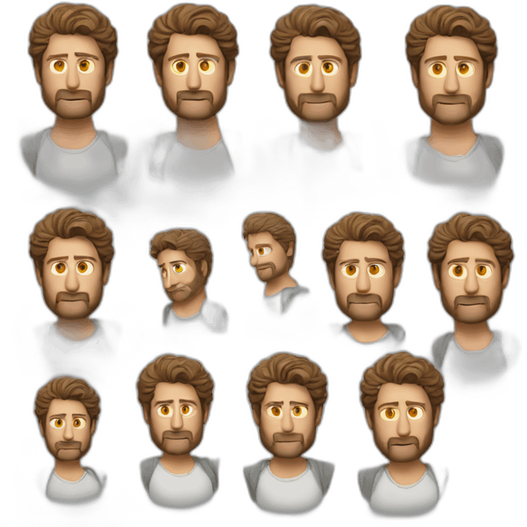 actor gerard butler cartoon wearing henley emoji