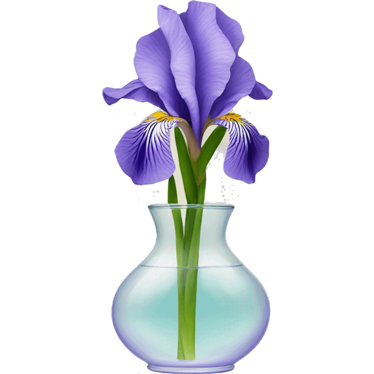 Iris flower in a vase emoji