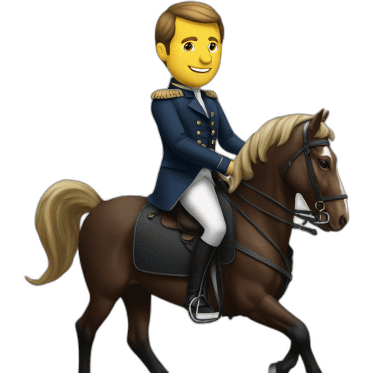 macron sur un cheval emoji