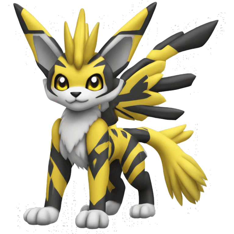 Cool Metabee Renamon Zeraora Full body emoji