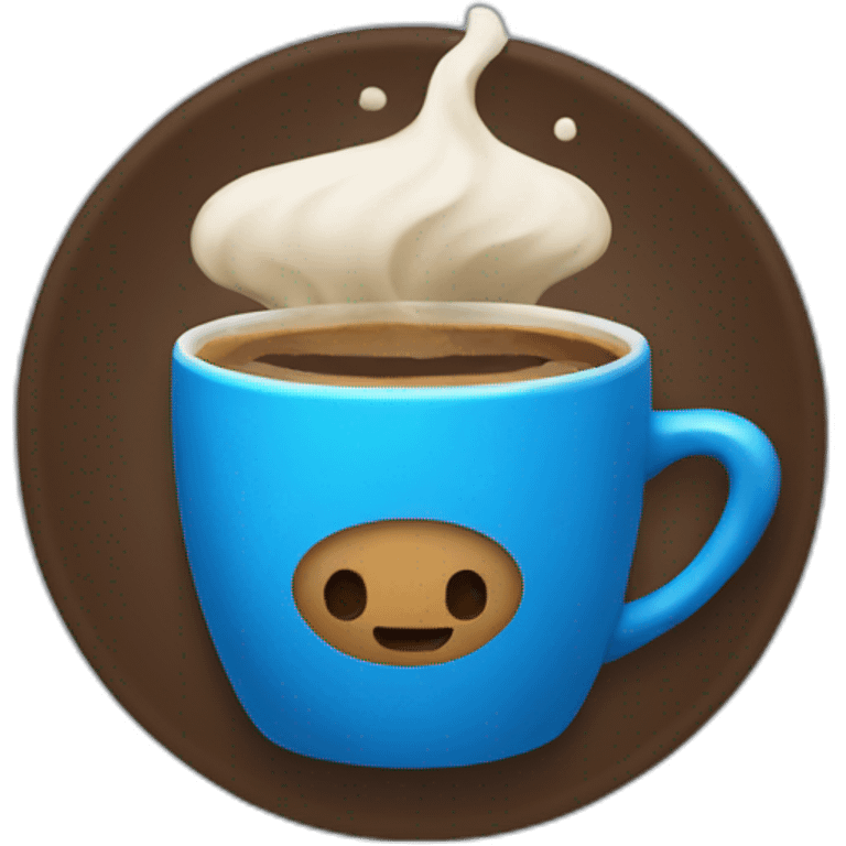 coffee in a blue cup emoji