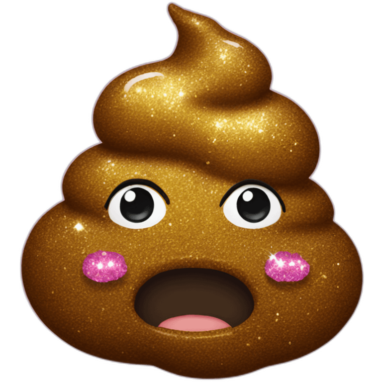 Poo with glitter emoji