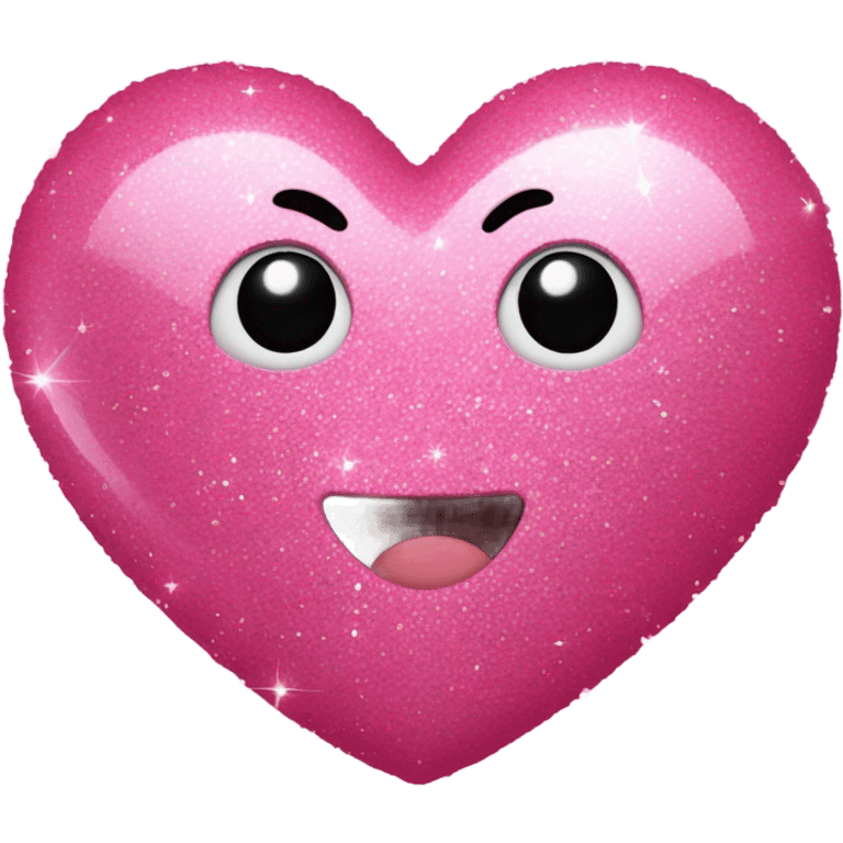 Pink glittery heart emoji