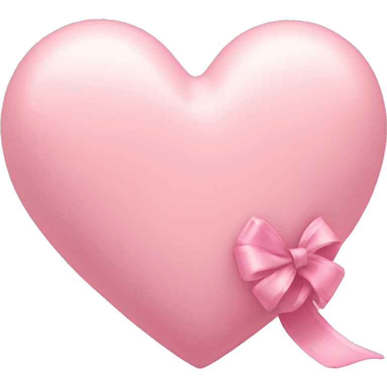 light pink heart with tiny ribbon  emoji