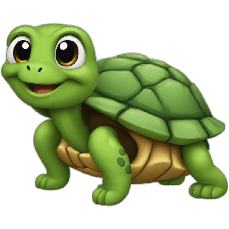 Tortue sur chien emoji