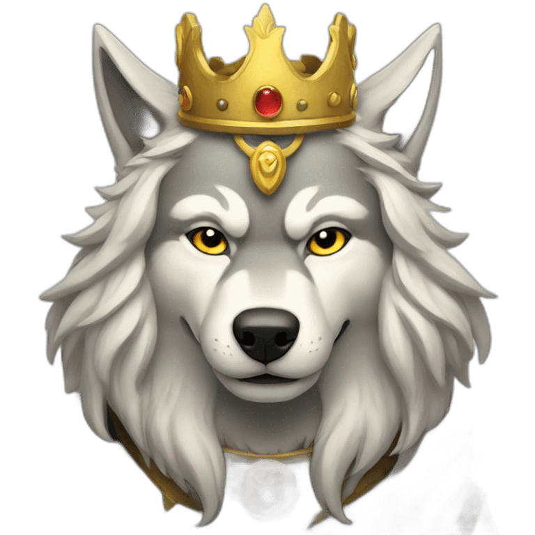 Wolf king emoji