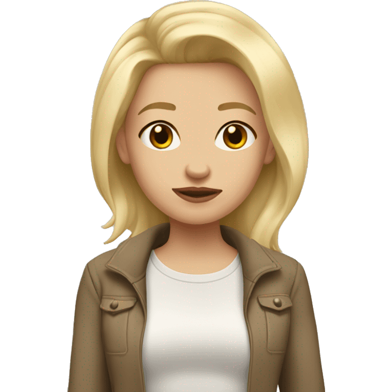 girl with blonde hair with a beige pocketbully emoji