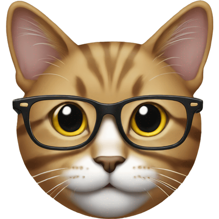 cat wearing glasses emoji