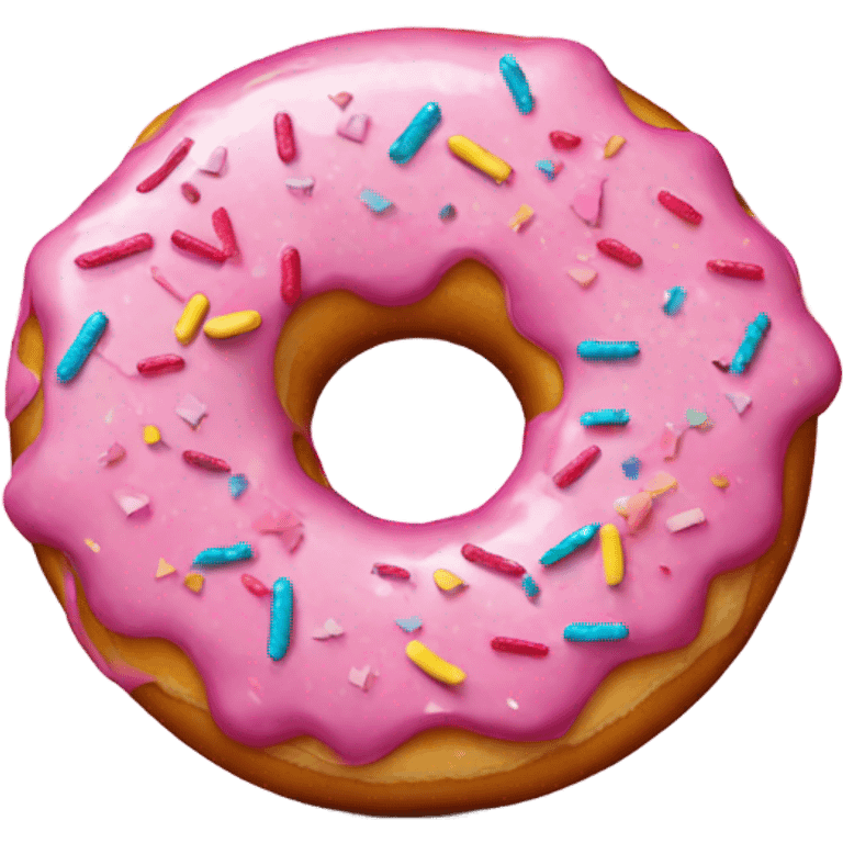 Hint pink donut with glitter and sprinkles  emoji