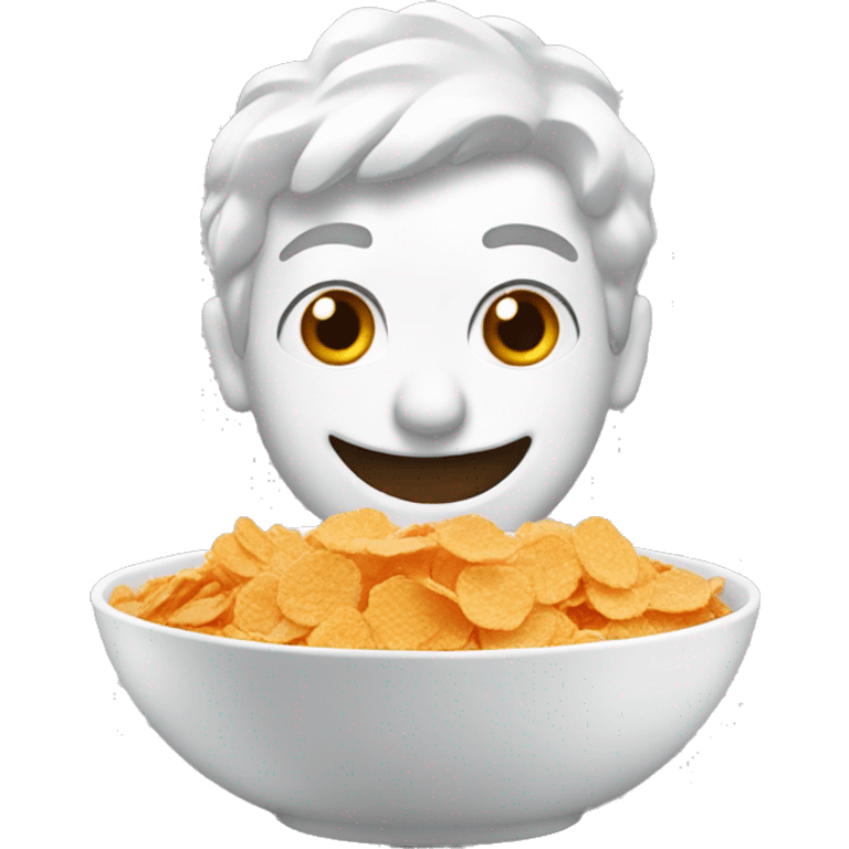 A bowl of frosted flakes emoji