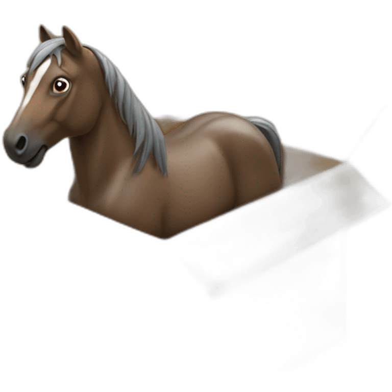 Cheval dans un box emoji