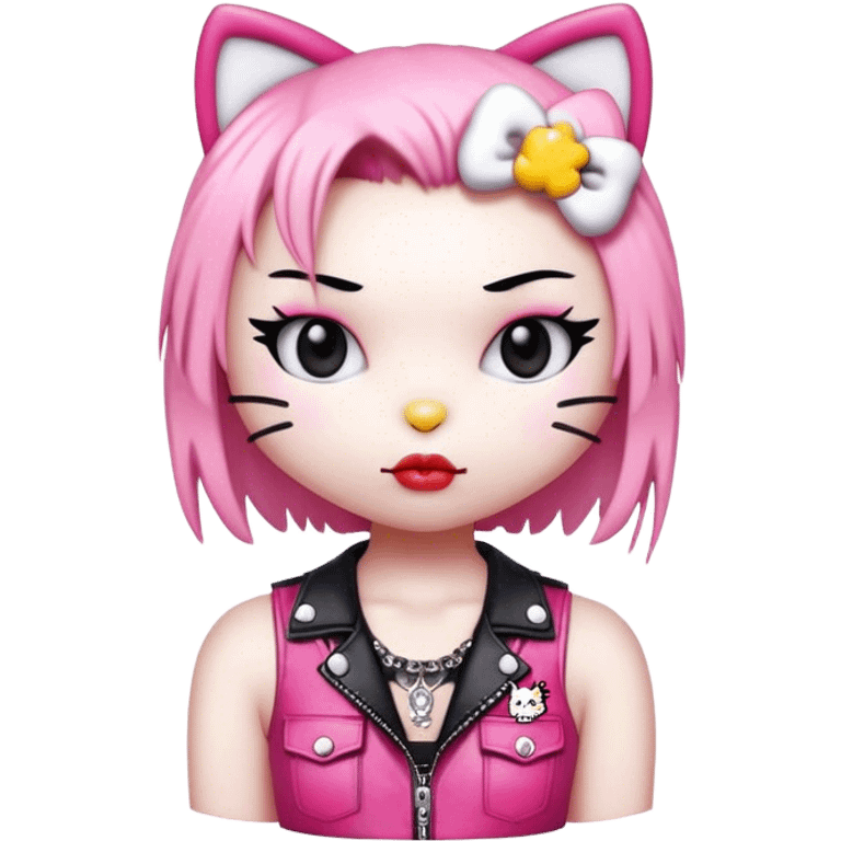 punk rock hello kitty girl emoji