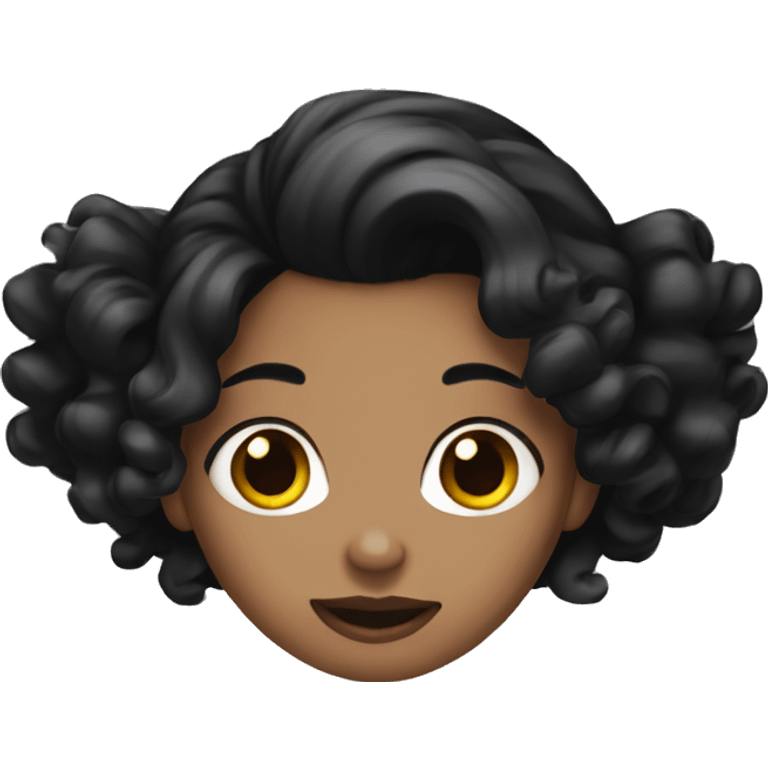 black hair girl with piercings emoji