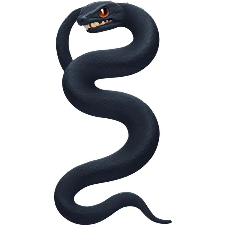 mysterious and dark snake emoji