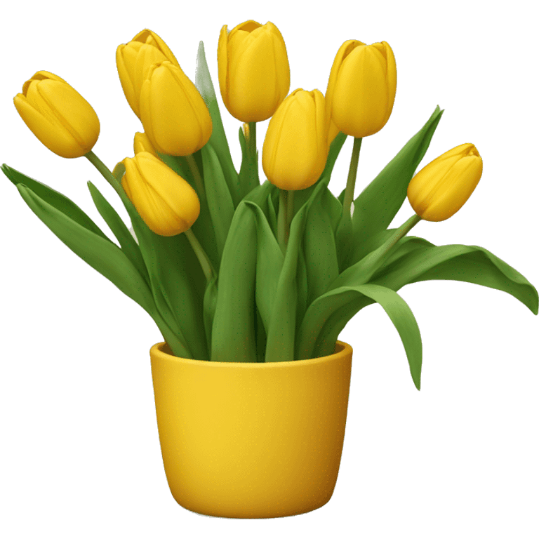 Yellow tulips emoji