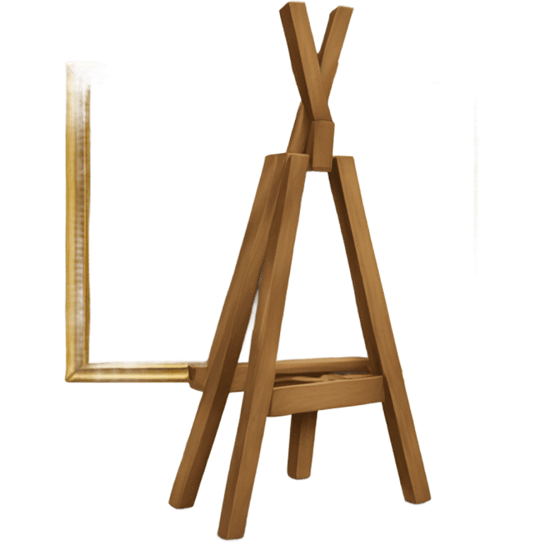 easel with a painting
 emoji