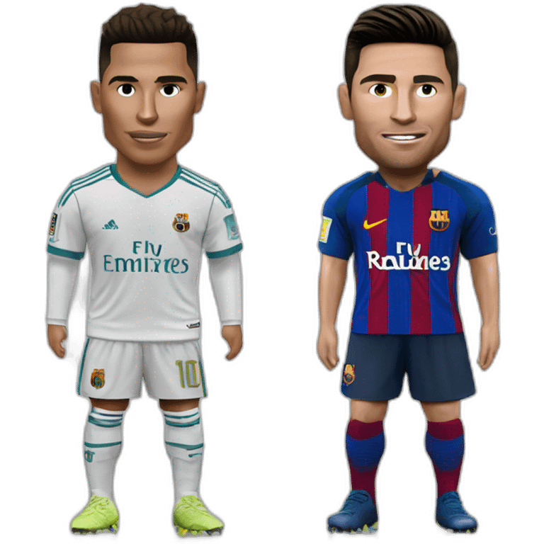 Cristiano ronaldo in lionel messi emoji