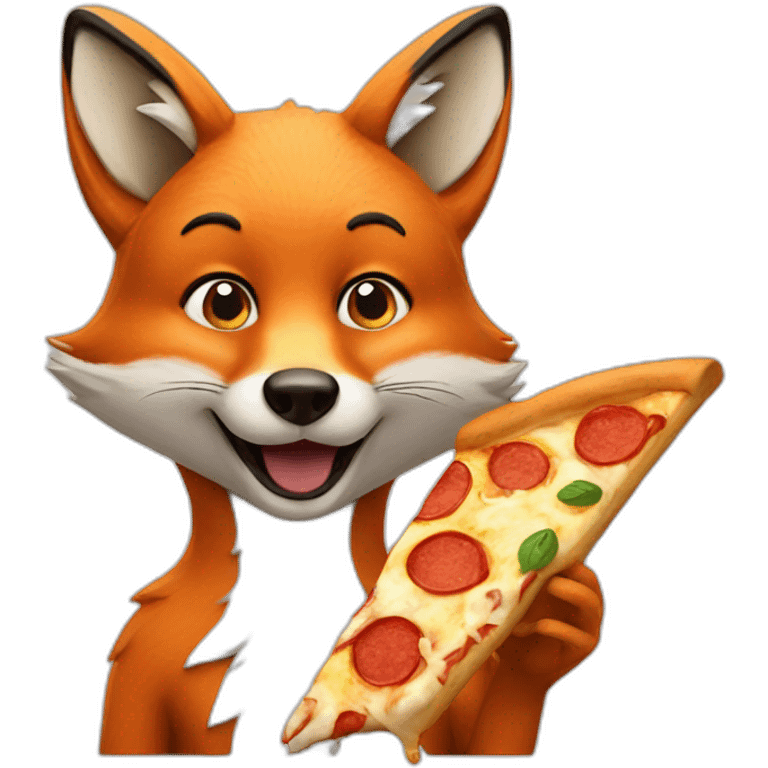 Fox with an pizza emoji