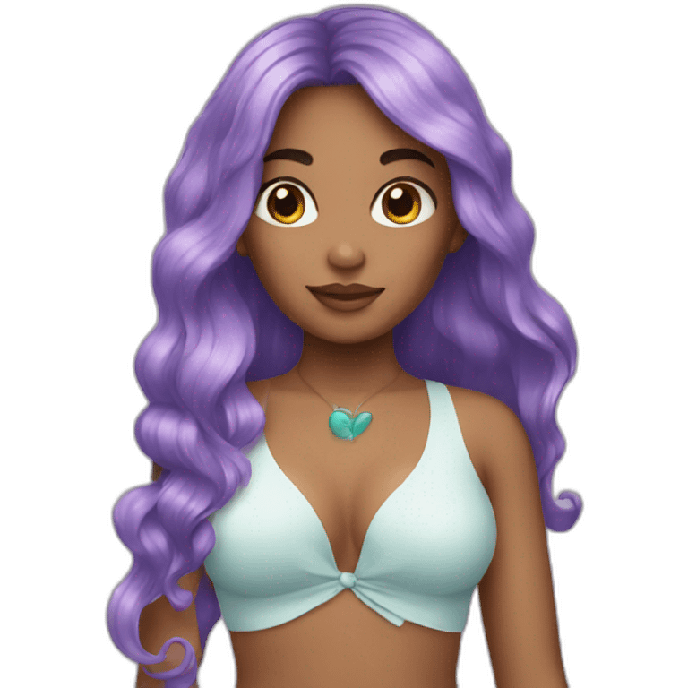 girl with mermaid hair emoji