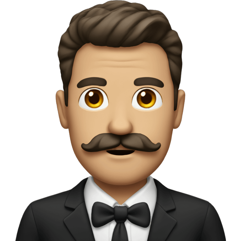 Man big handlebar moustache  emoji