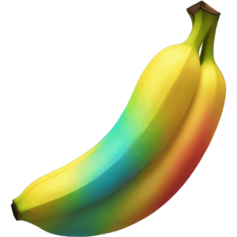 Rainbow banana emoji