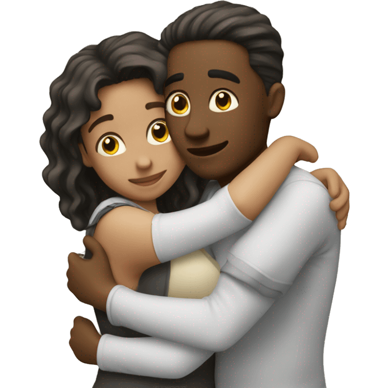 Couple hugging emoji