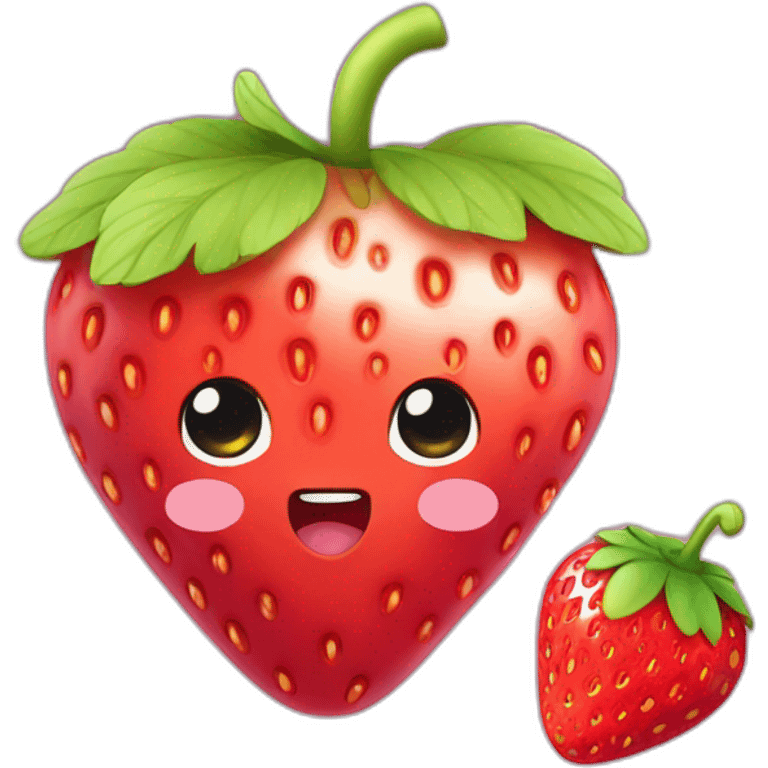 kawaii strawberry emoji