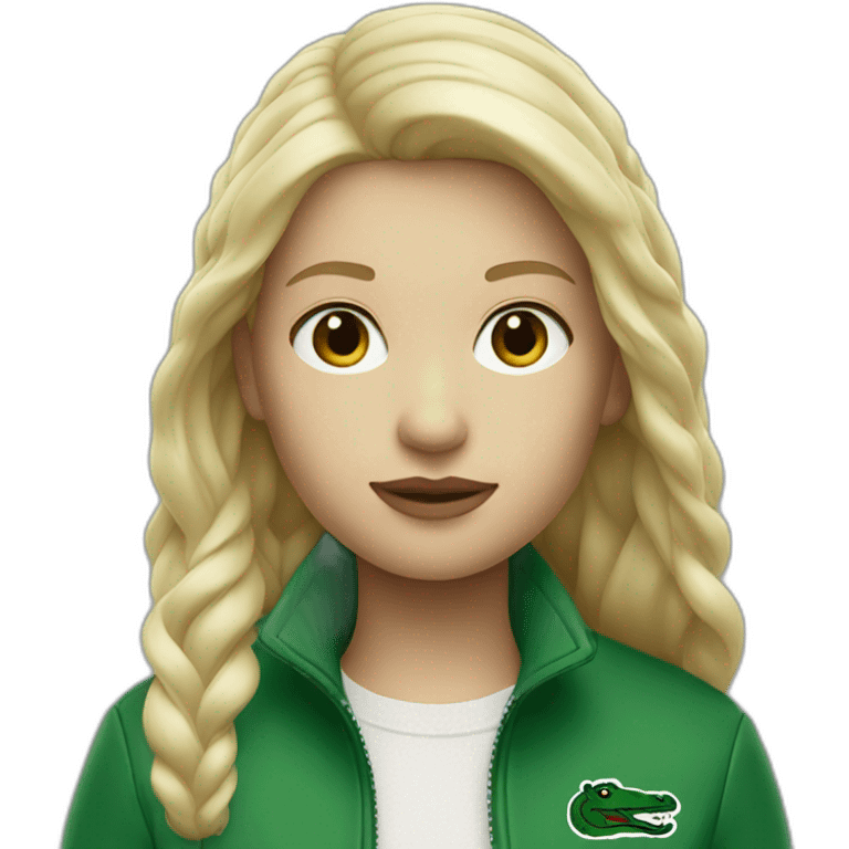 Blond girl with lacoste jacket emoji