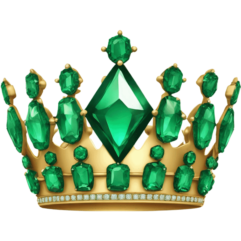 simple emerald king crown emoji