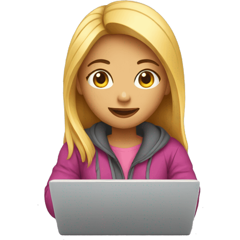 girl on laptop emoji