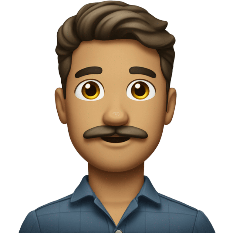 handsome boy with mustache emoji