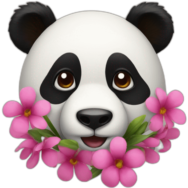 flower panda emoji