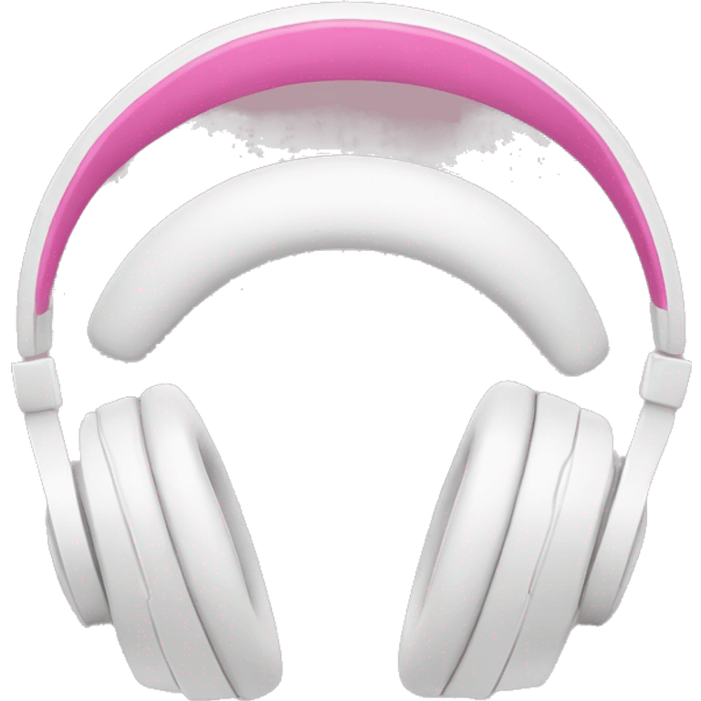 White headphones with pink bows emoji